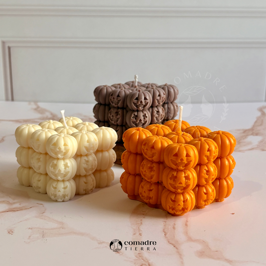 Vela Cubo Calabaza