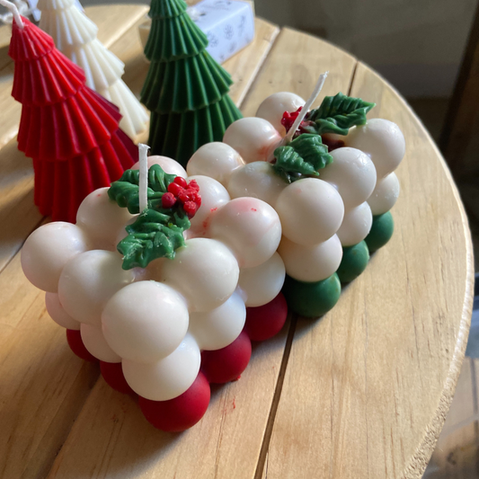 Vela cubo de esferas